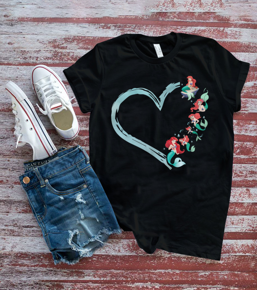 Heart-Shaped Ariel Mermaid Variations T-Shirt