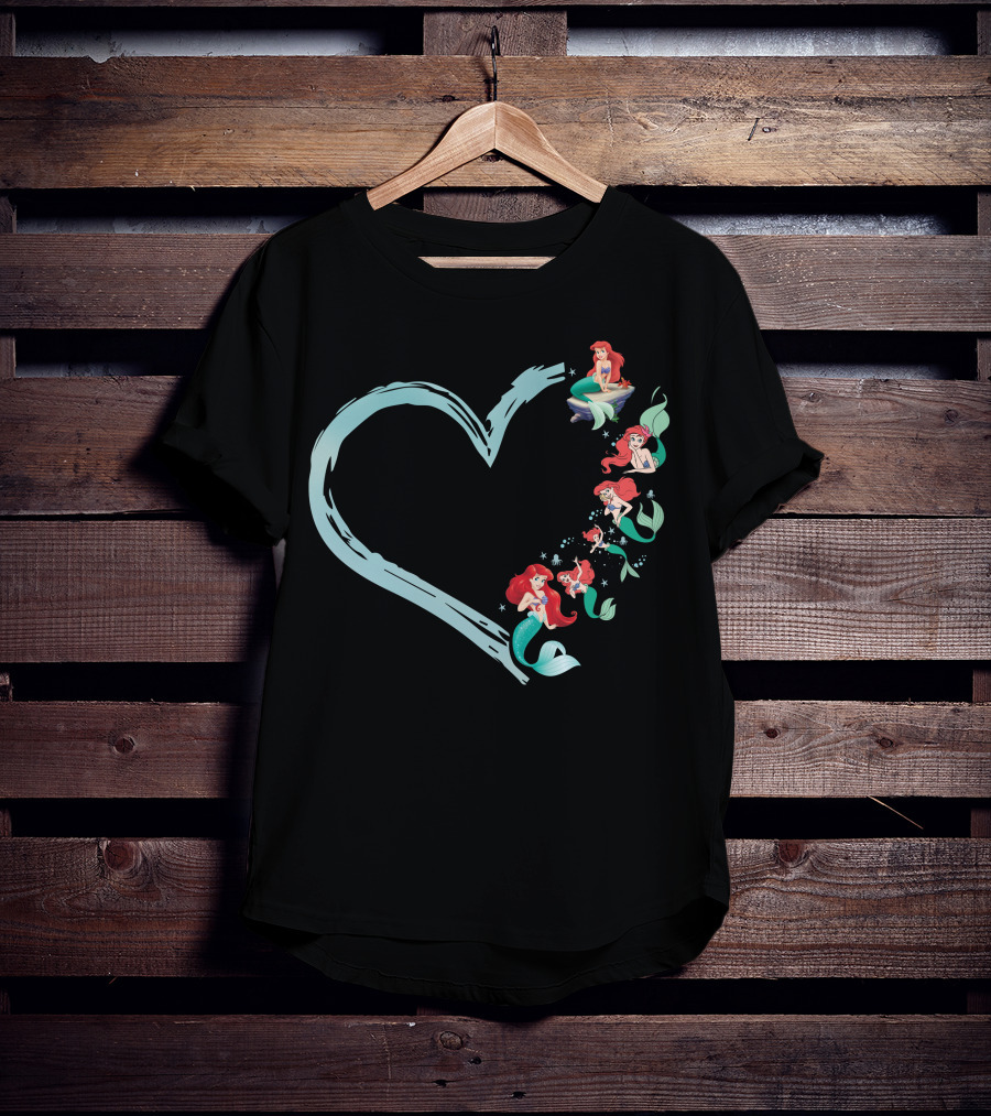 Heart-Shaped Ariel Mermaid Variations T-Shirt