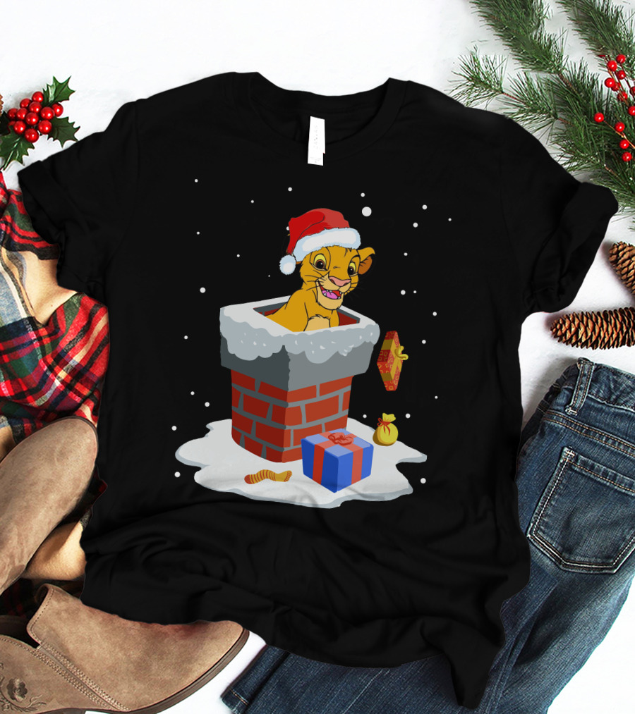 Simba Santa Chimney Christmas Festive Delight T-Shirt