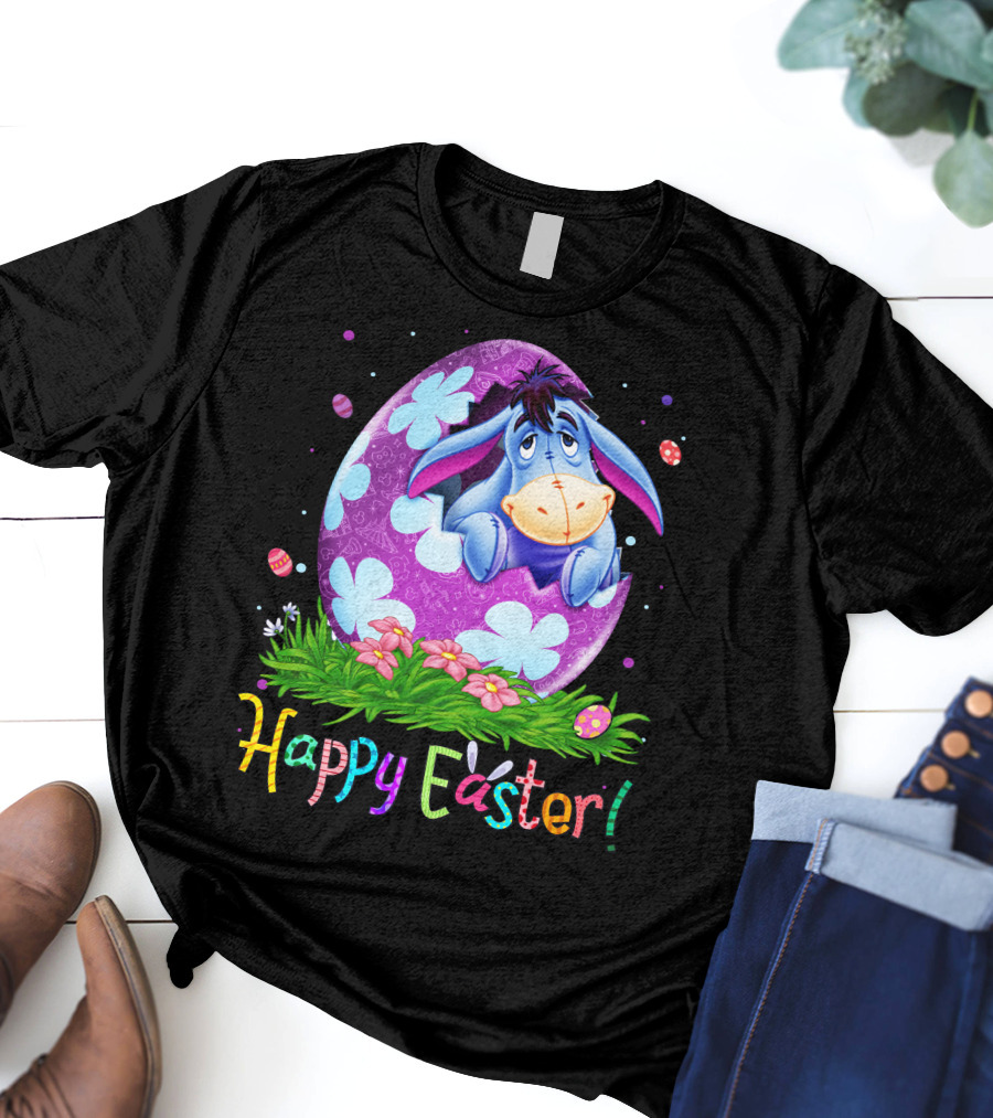Eeyore Happy Easter Egg Floral T-Shirt