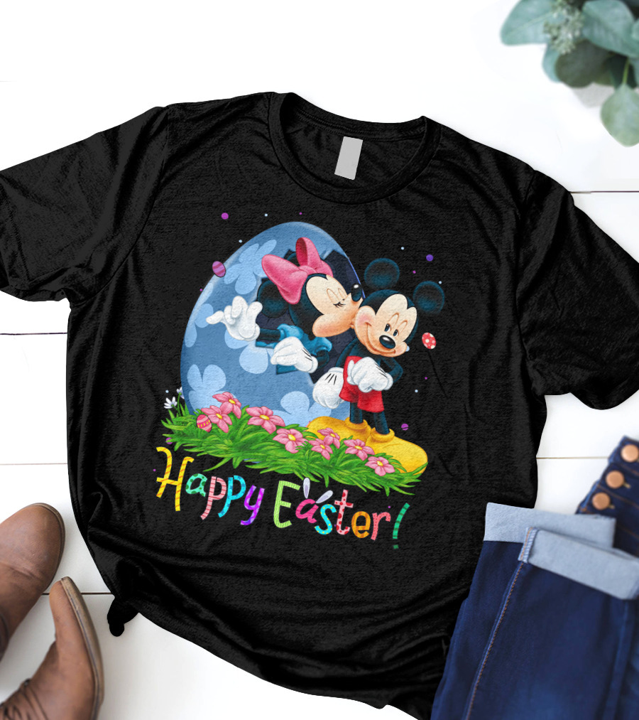 Happy Easter Mickey And Minnie T-Shirt