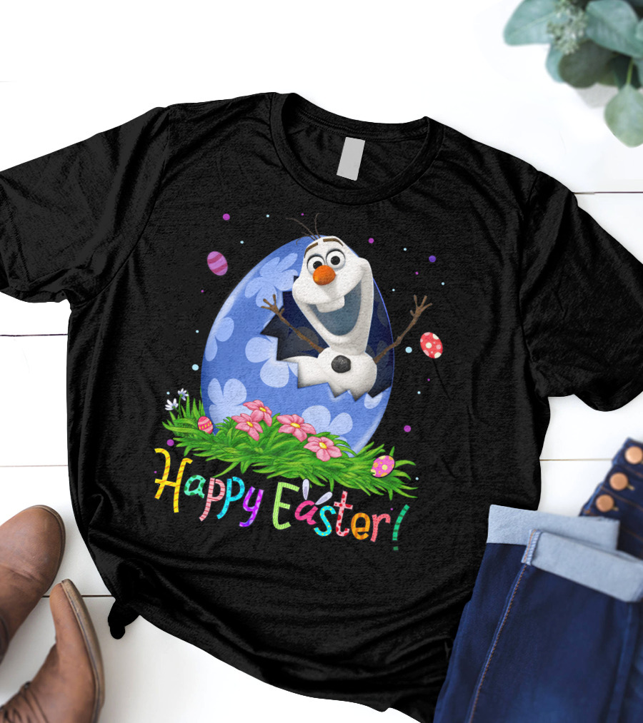Happy Easter Olaf Egg Flowers T-Shirt
