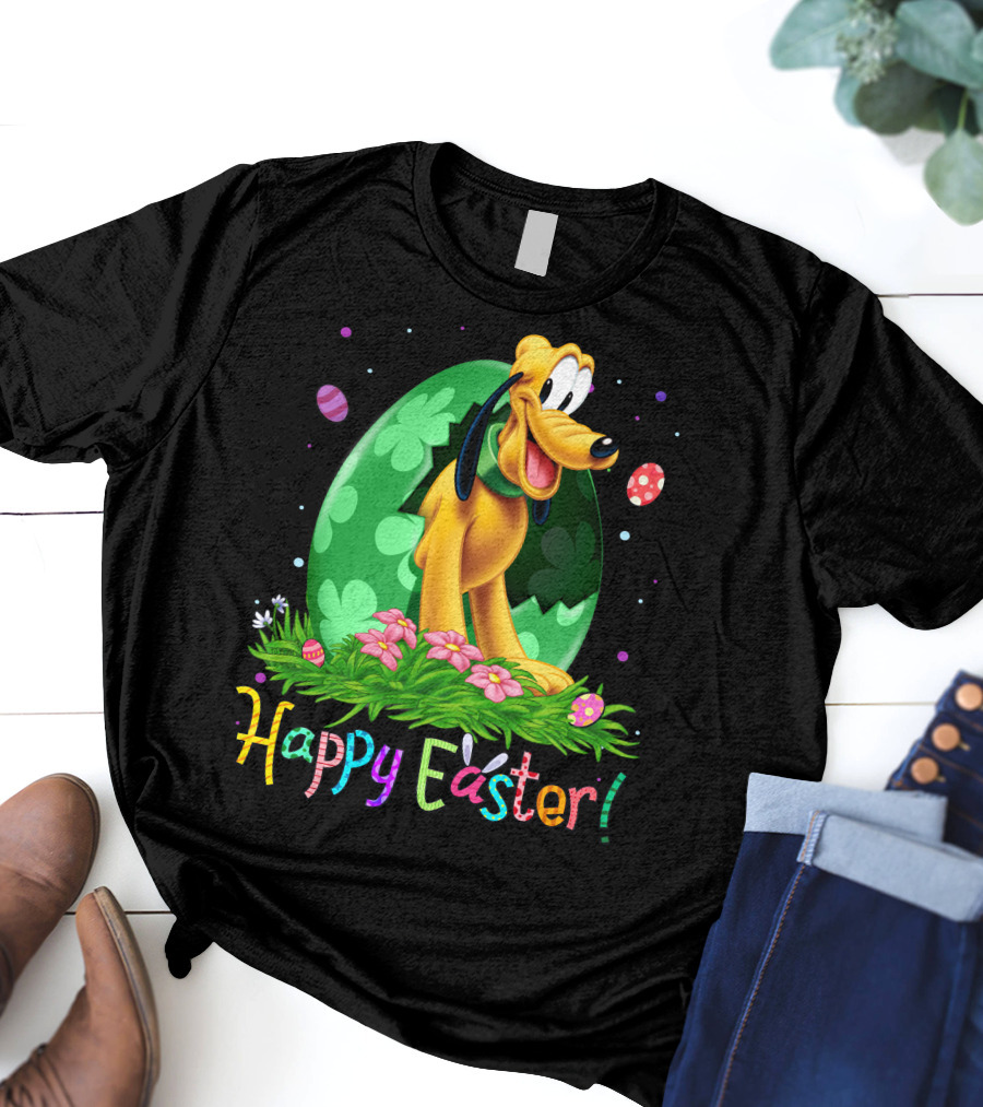 Happy Easter Pluto Disney Easter Egg Hunt T-Shirt