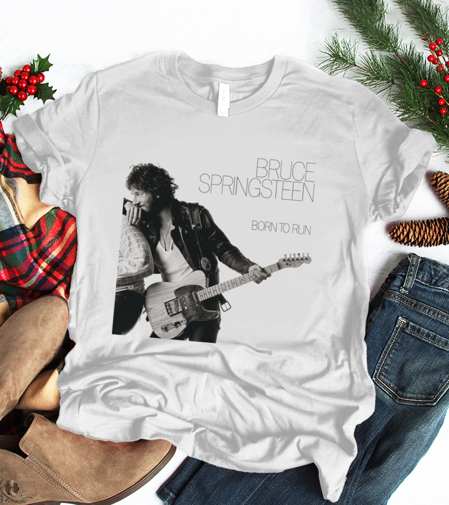 Bruce Springsteen Born To Run Double Sided Retro Music Iconography T-Shirt