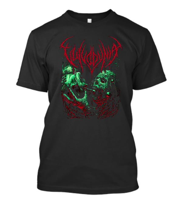 Vulvodynia Zombie Horror Art Blood Red And Green Helmet Creature T-Shirt