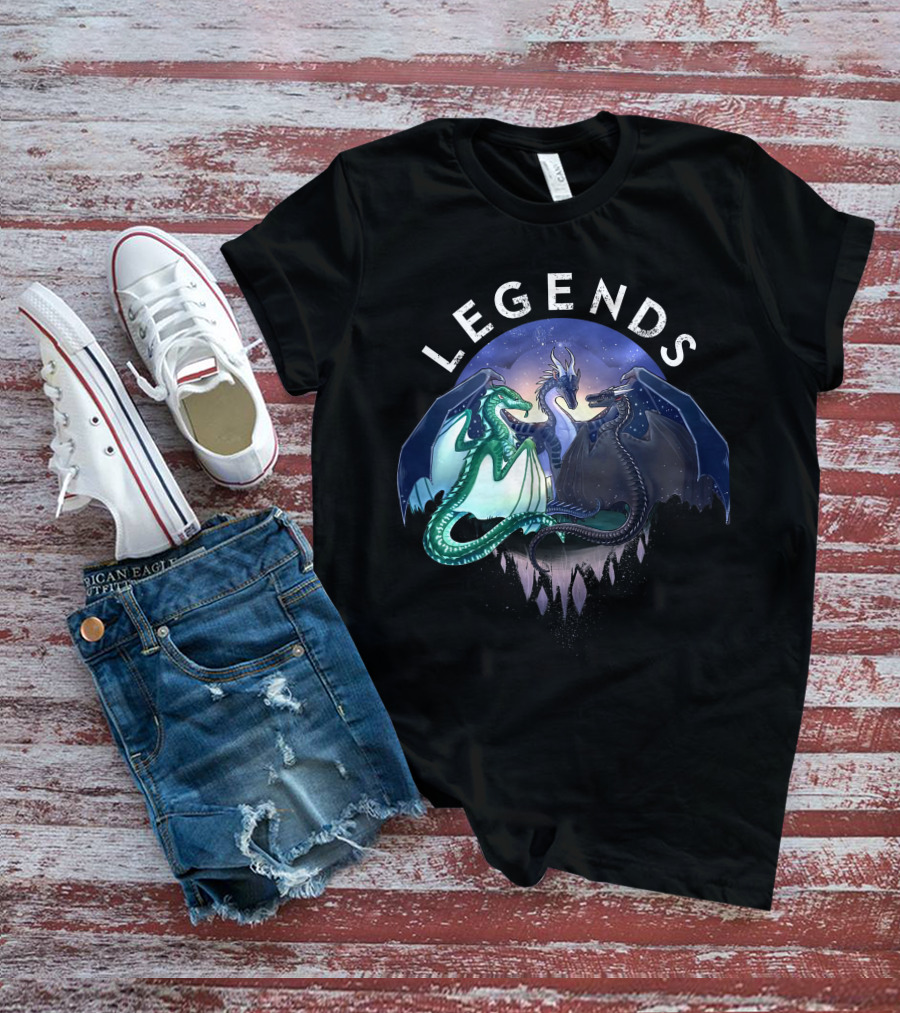 Wings Of Fire Legends Dragons Under Starry Sky T-Shirt