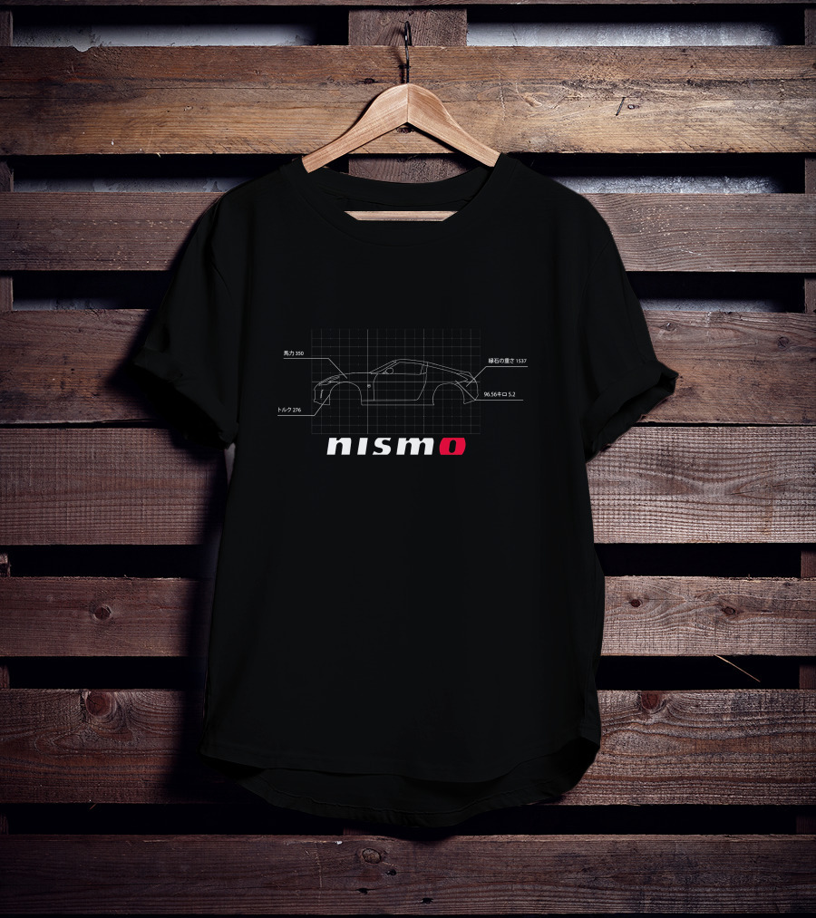 Nismo 370z Japanese Blueprint Graph Grid T-Shirt