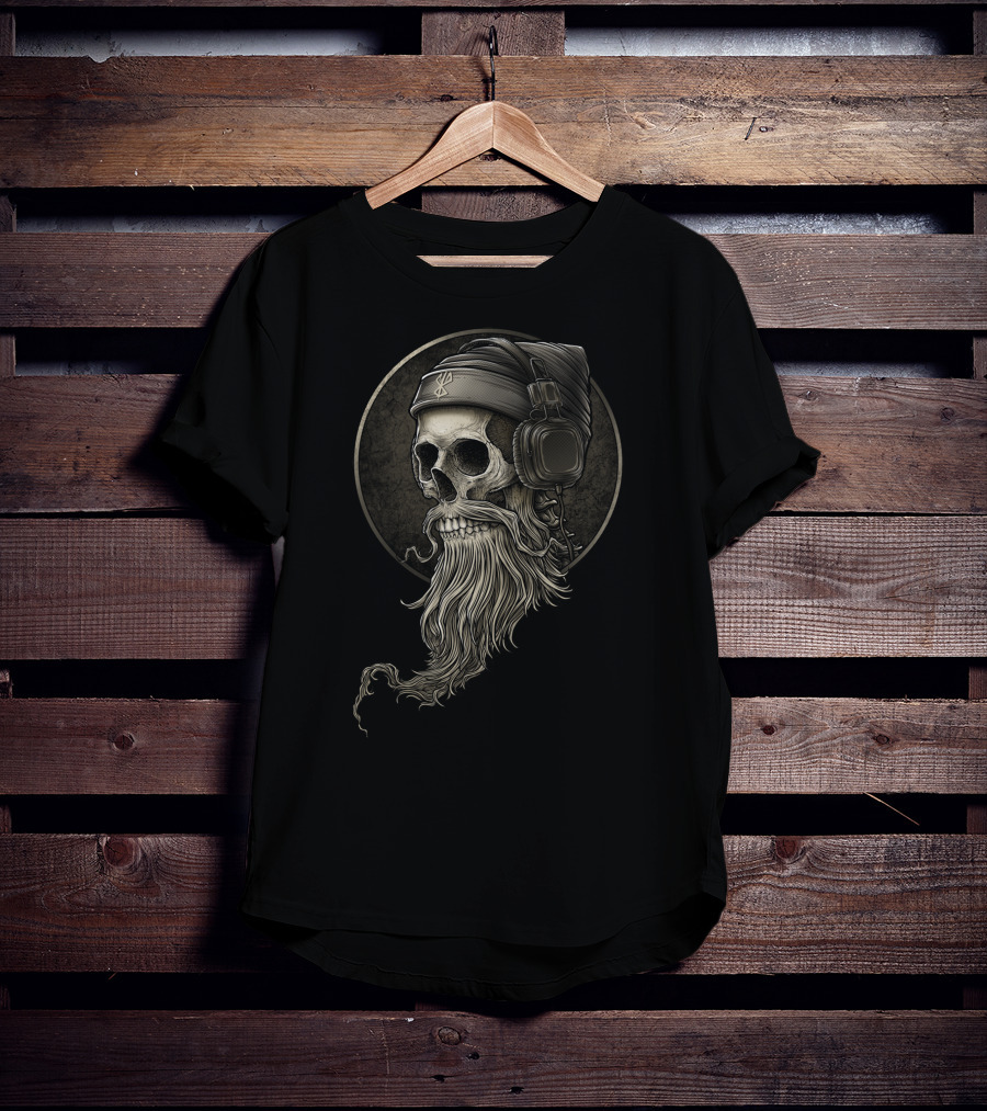 Winya No 99 Essentiel Skull With Headphones And Beanie T-Shirt