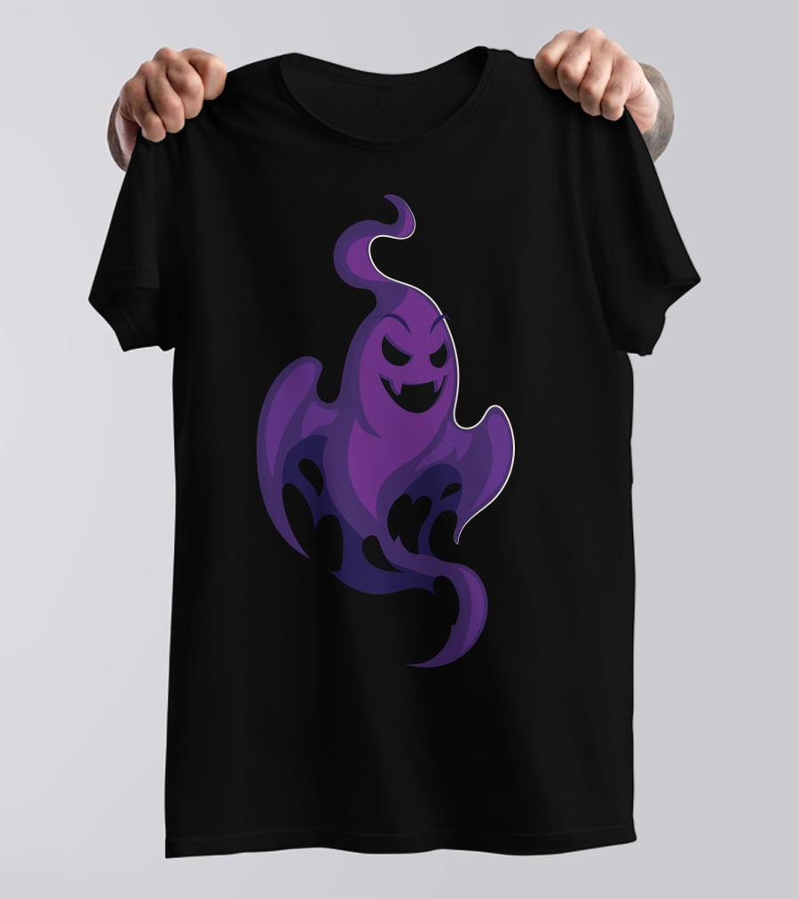Funny Purple Ghost For Halloween T-Shirt