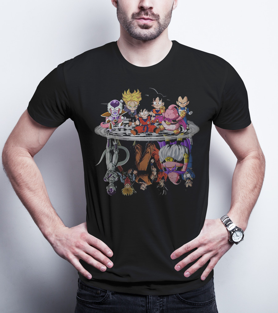 Goku Super Dragonball Characters Reflection Frieza Majin Vegeta 1589213 T-Shirt