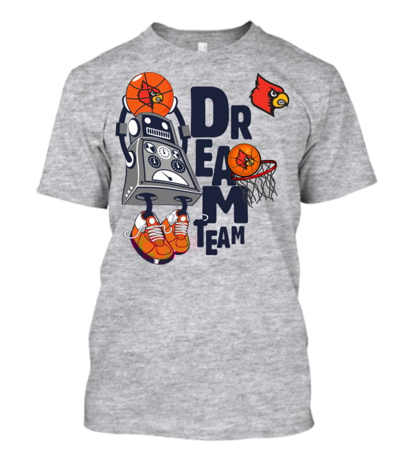Louisville Dream Team Basketball Robot With Cardinal T-Shirt