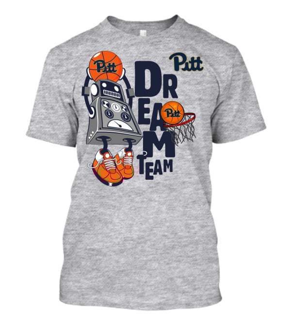 Pitt Basketball Robot Dream Team With Sneakers And Hoop T-Shirt