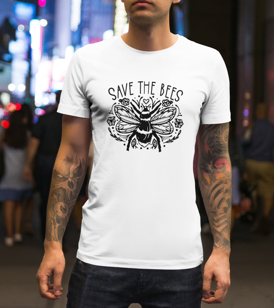 SAVE THE BEES Floral Bee T-Shirt
