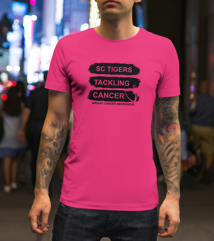 SC Tigers Tackling Cancer Breast Cancer Awareness T-Shirt