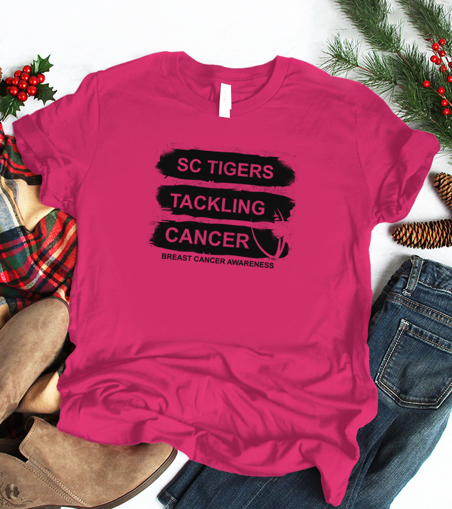 SC Tigers Tackling Cancer Breast Cancer Awareness T-Shirt