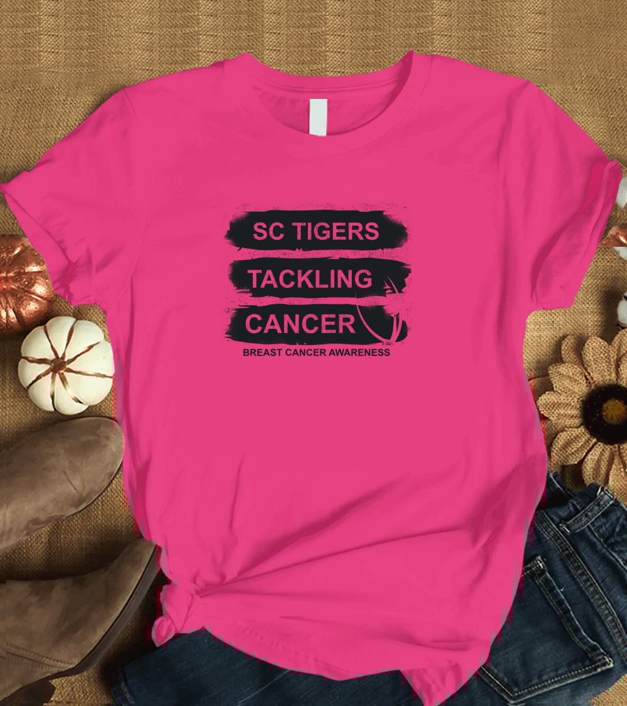 SC Tigers Tackling Cancer Breast Cancer Awareness T-Shirt