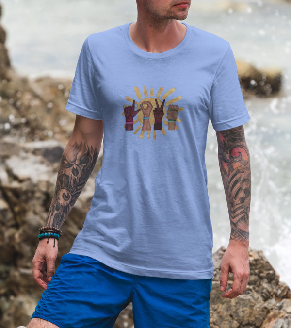 Cardinal Glennon Thankful Threads Sunburst Hand Signs T-Shirt