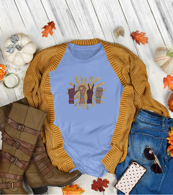 Cardinal Glennon Thankful Threads Sunburst Hand Signs T-Shirt