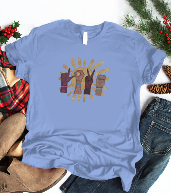 Cardinal Glennon Thankful Threads Sunburst Hand Signs T-Shirt