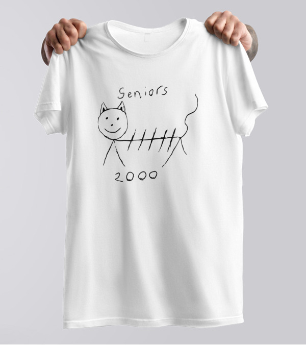 Seniors 2000 Cat Drawing Blue Valley T-Shirt