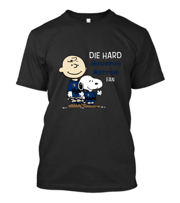 DIE HARD Houston Astros FAN Snoopy And Charlie Brown T-Shirt