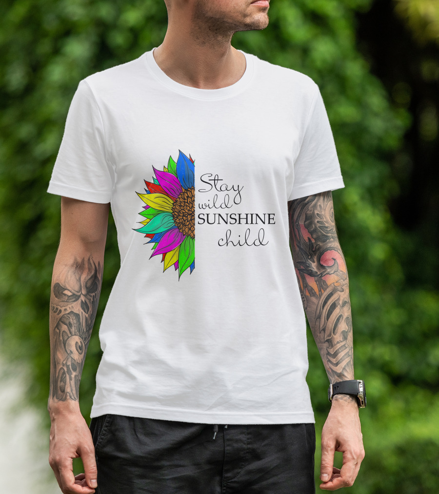 Stay Wild Sunshine Child Multicolored Sunflower T-Shirt