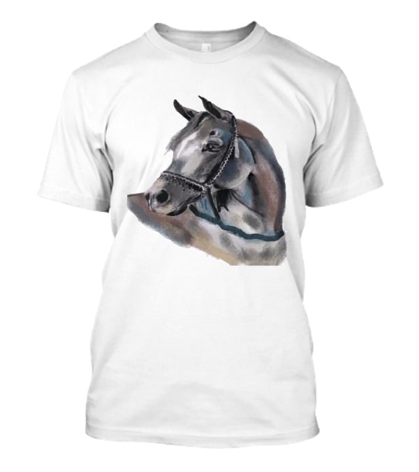 Watercolor Portrait Of Arabian Horse Head T-Shirt
