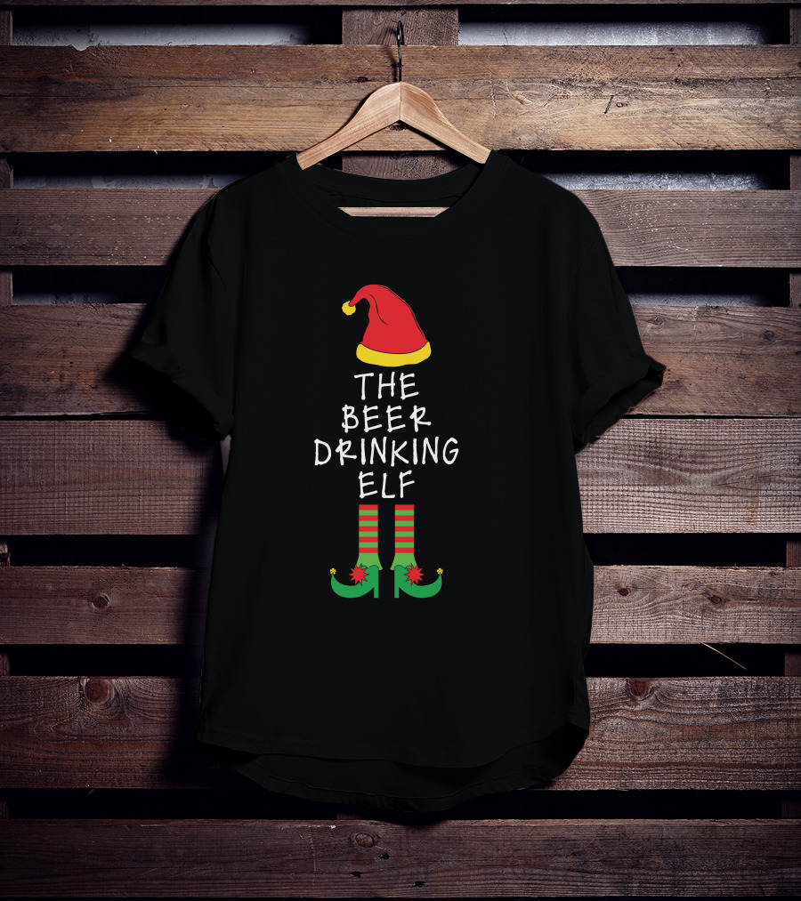 Elf Family Christmas The Beer Drinking Elf T-Shirt
