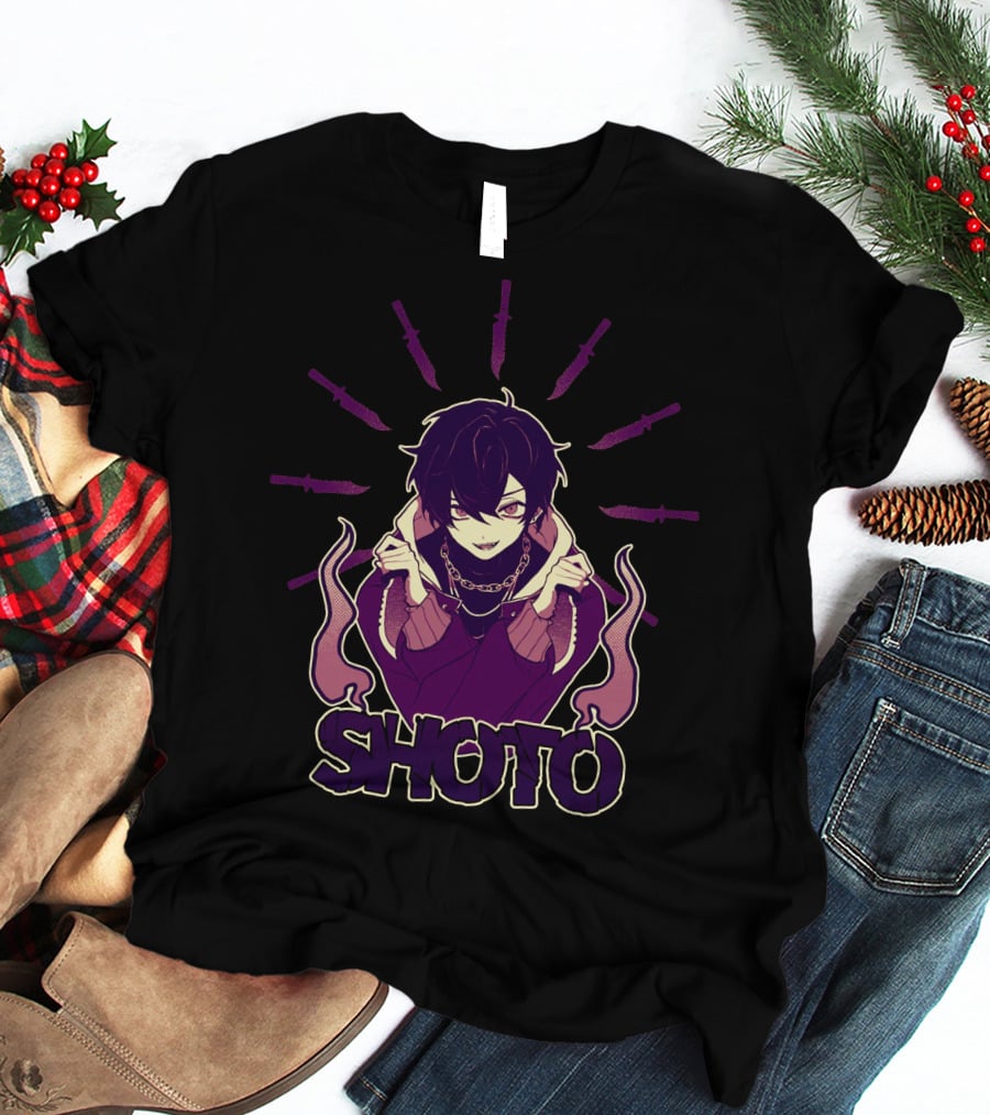 SHOTO ROGUE GUILDIE Anime Character With Knives And Flames T-Shirt