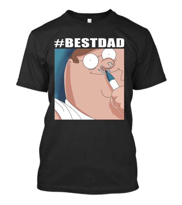 BESTDAD Family Guy Iconic Character Nose Drawing T-Shirt