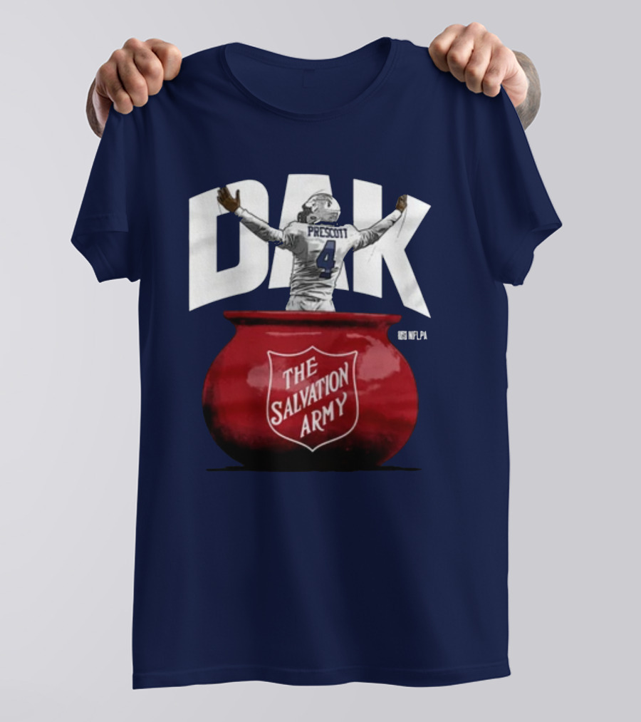 Dak Prescott NFLPA The Salvation Army Red Kettle T-Shirt