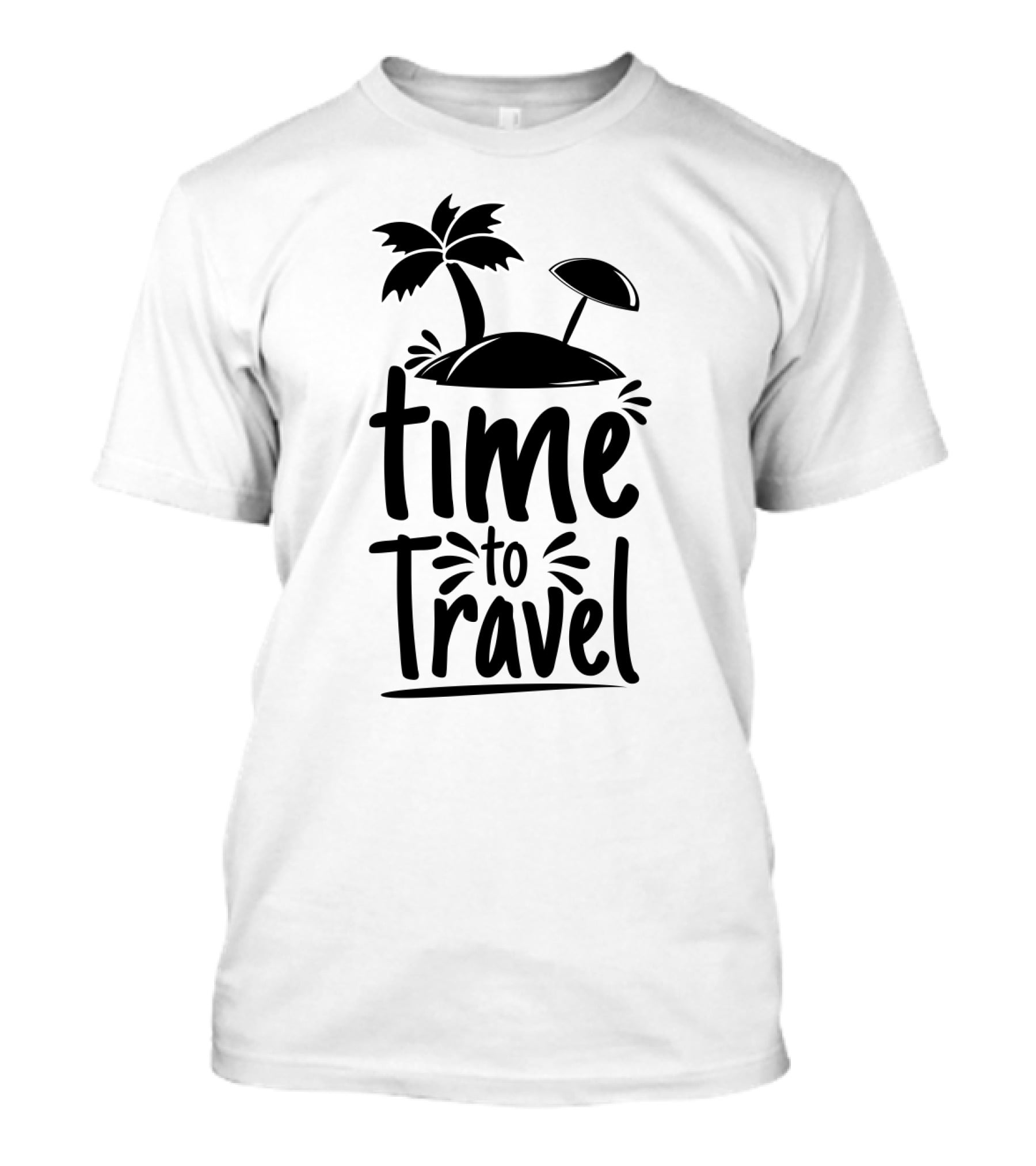 Time To Travel Beach Paradise Palm Island Adventure T-Shirt