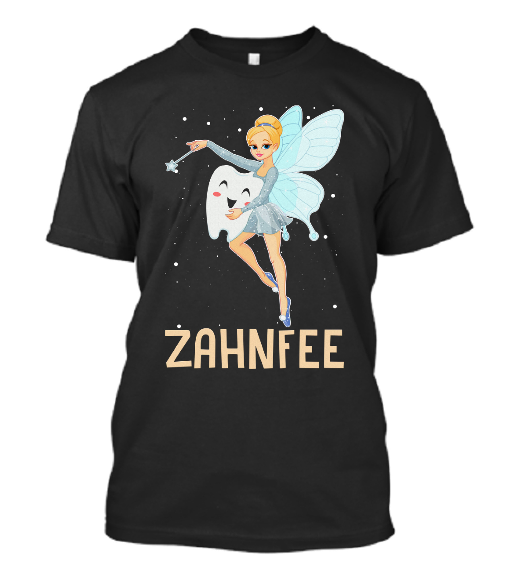 Zahnfee Fairy With Happy Tooth And Wand T-Shirt
