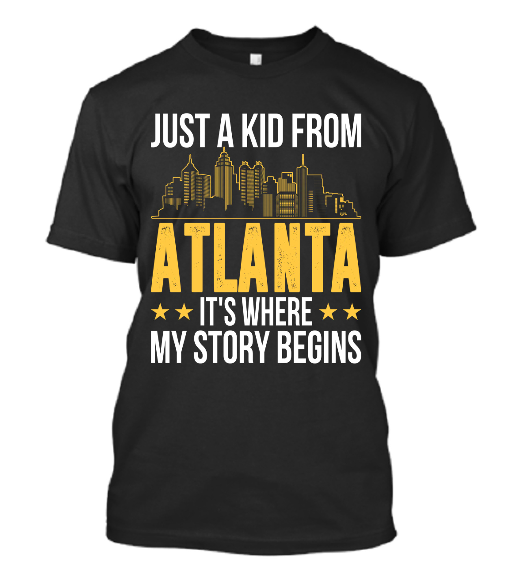 Just A Kid From Atlanta It's Where My Story Begins Skyline T-Shirt