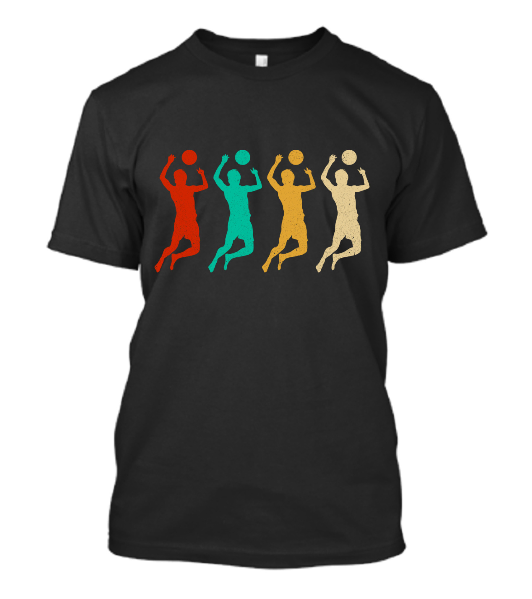 Vintage Volleyball Colorful Player T-Shirt