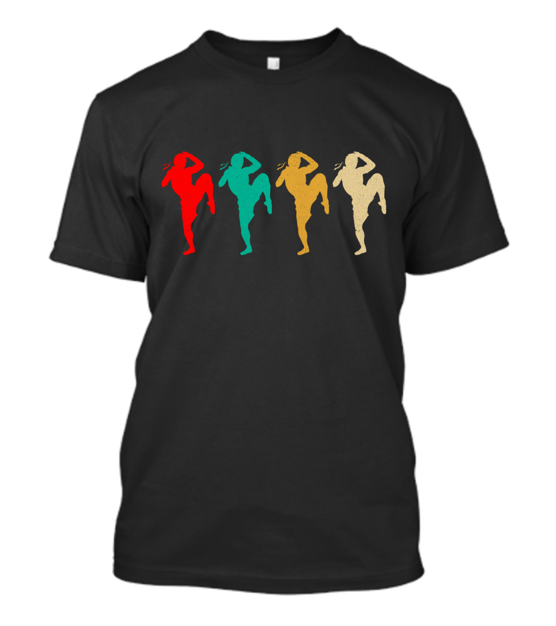Vintage Muay Boran Silhouette Colors T-Shirt