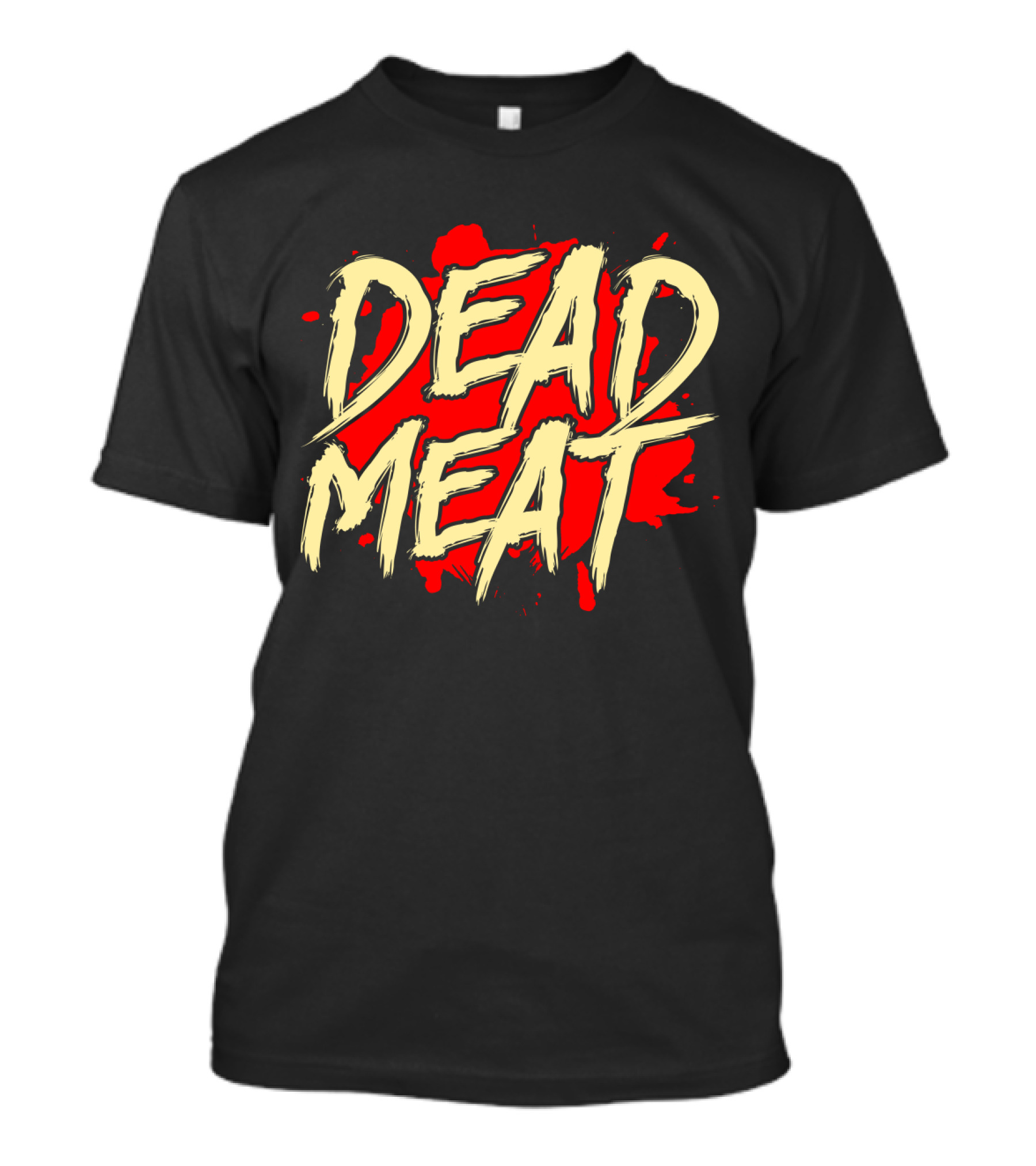 Dead Meat Bold Red Splatter Text T-Shirt