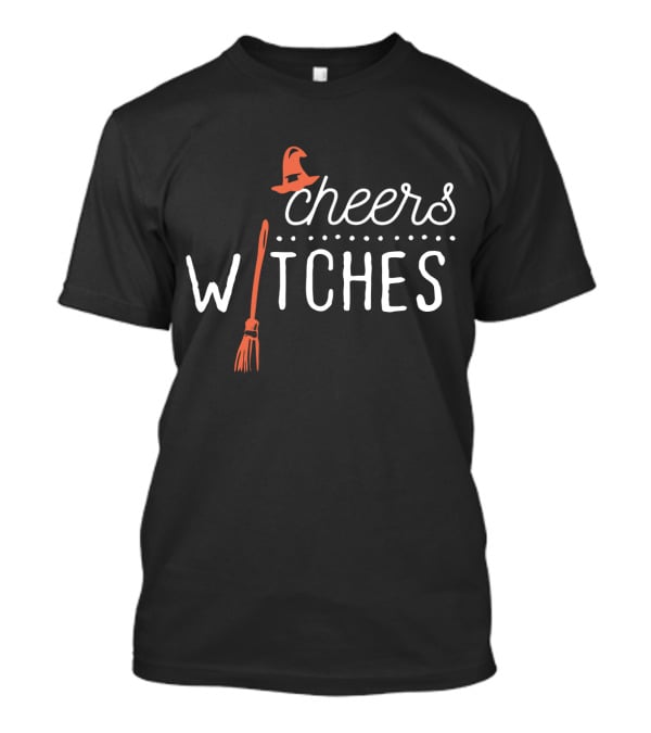 Cheers Witches Halloween Witch Pumpkin Spice Broom Hat T-Shirt
