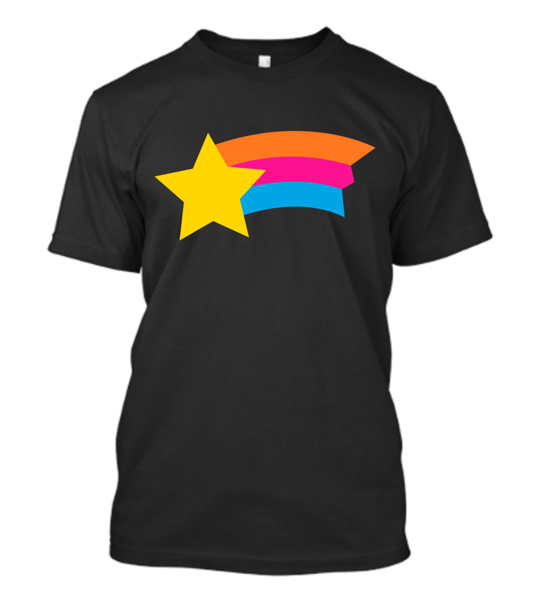 Lorch Street Vibrant Shooting Star Rainbow Stripe T-Shirt