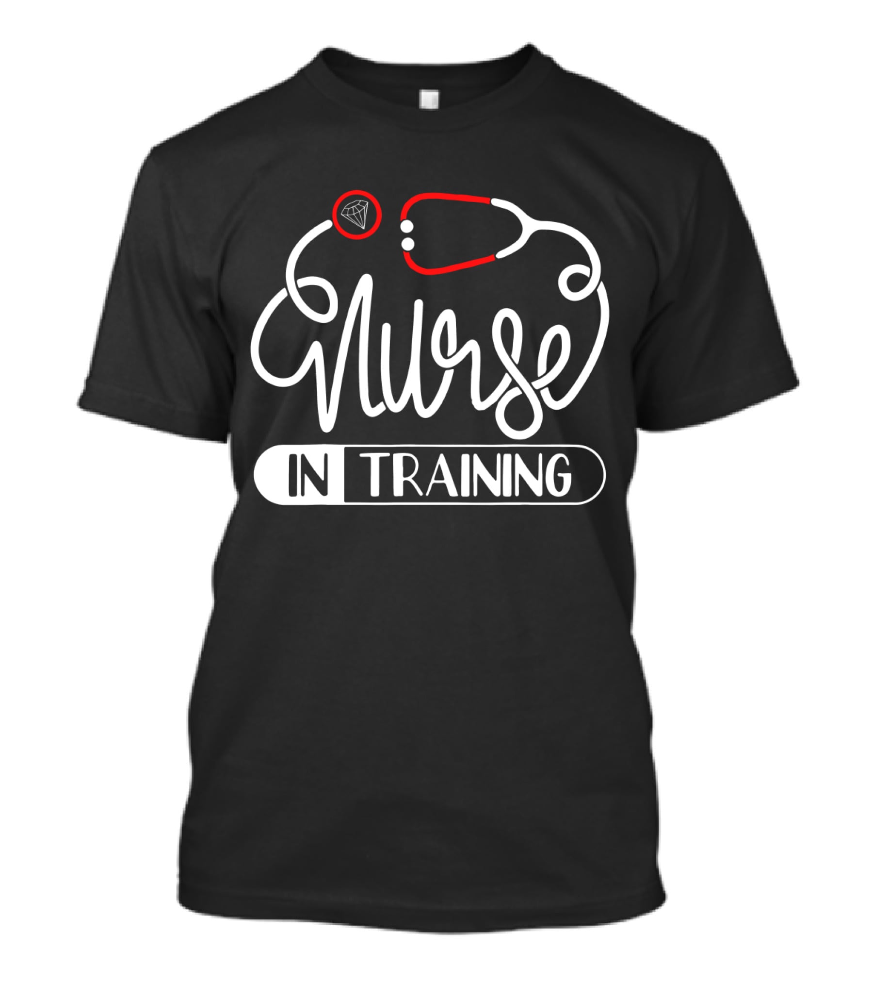 Nurse In Training Stethoscope Diamond T-Shirt