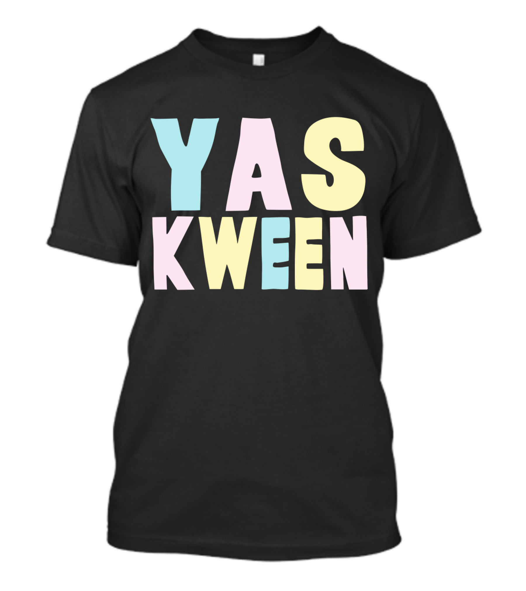 Yas Kween City Yas Queen Multicolor Bold Letters T-Shirt
