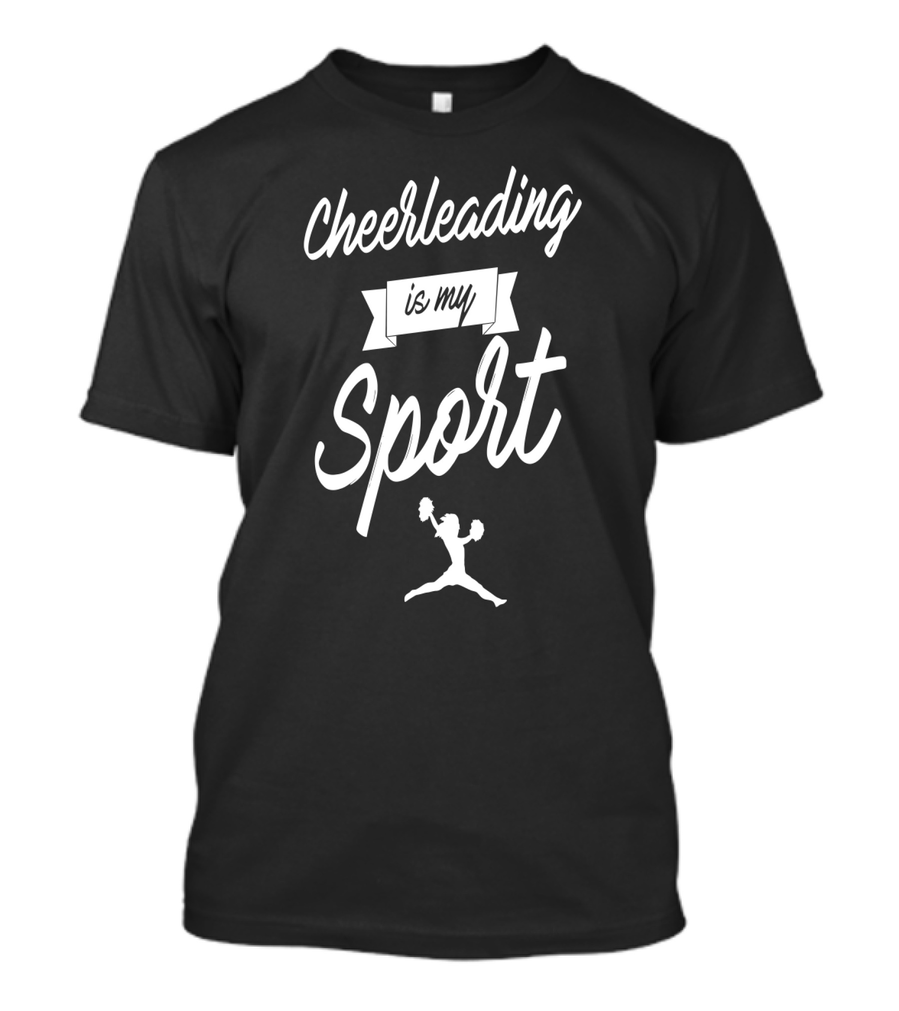 Cheerleading Is My Sport Enthusiastic Performance Pom Poms T-Shirt