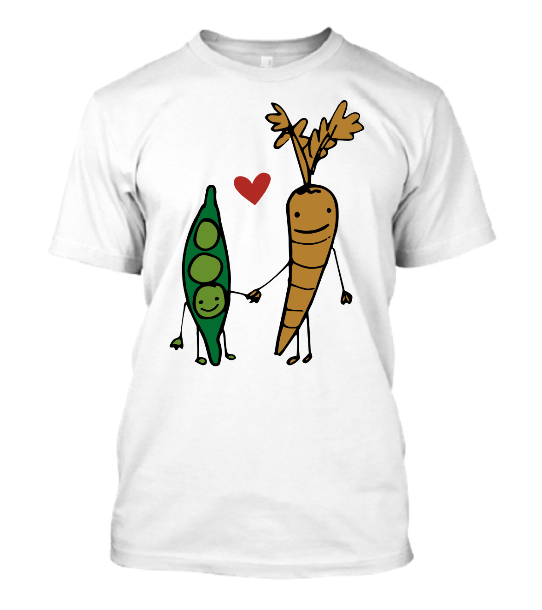 We Go Together Like Peas And Carrots Heart Connection T-Shirt