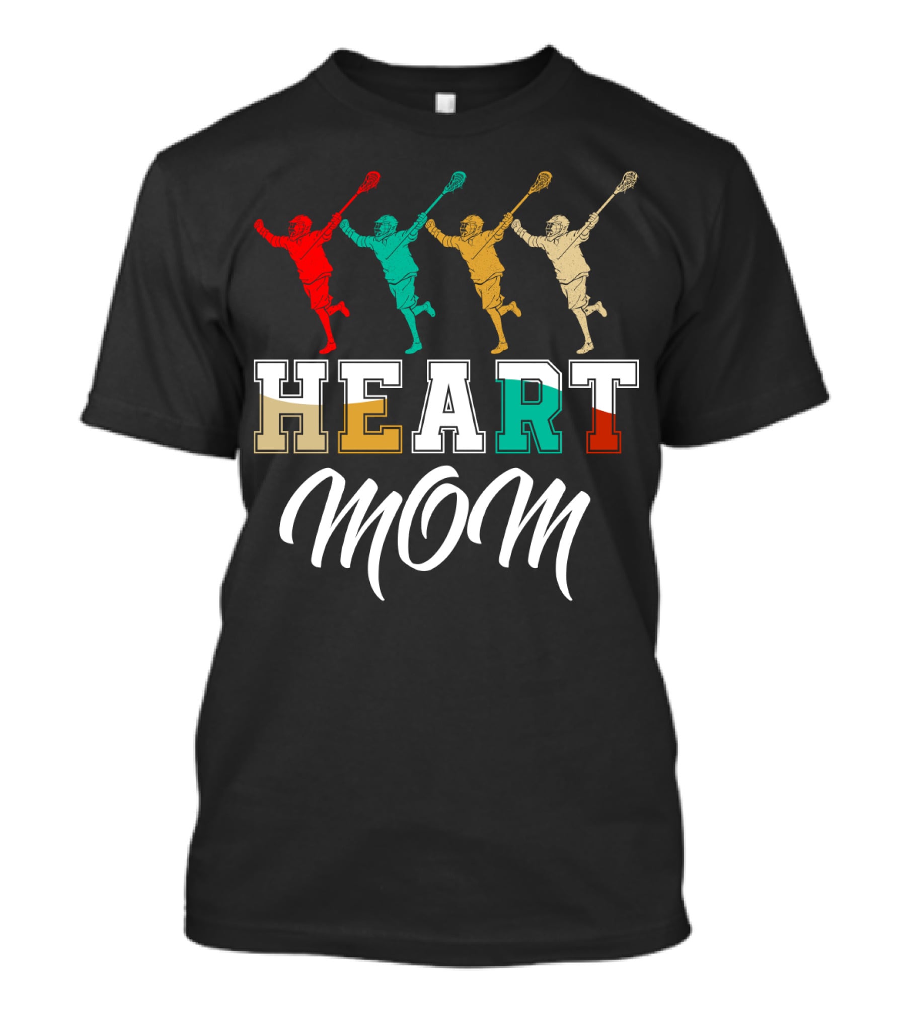 Heart Mom Lacrosse Players Vintage T-Shirt