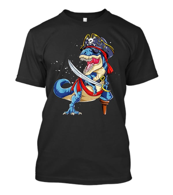 Pirate T-Rex With Sword And Hat T-Shirt