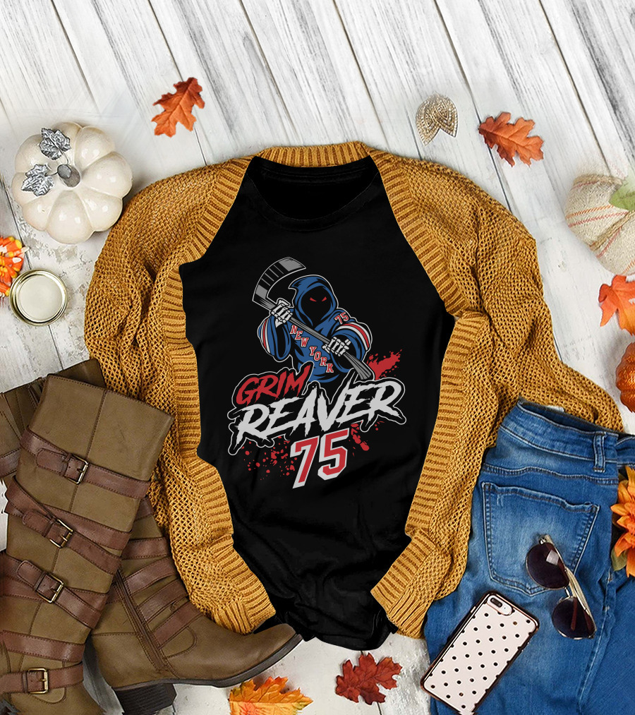 New York Grim Reaver 75 Hockey Merchandise T-Shirt