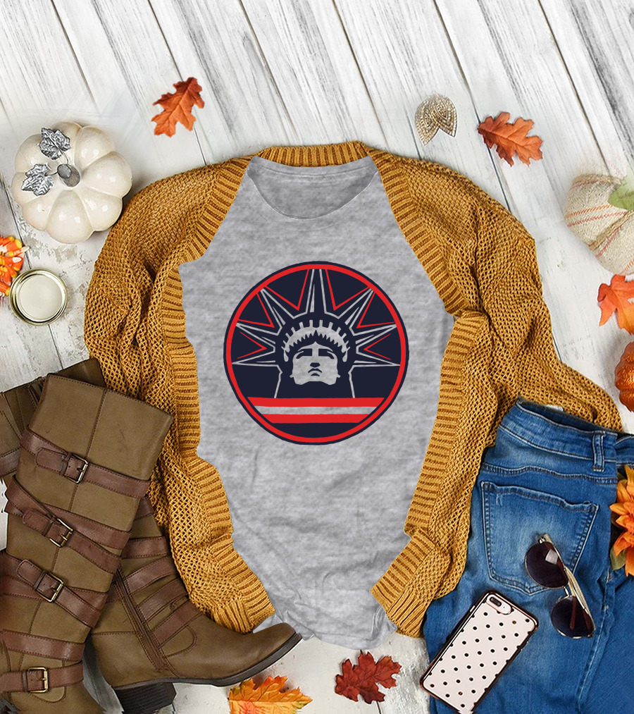 We Bleed Blue Liberty Icon Circle T-Shirt