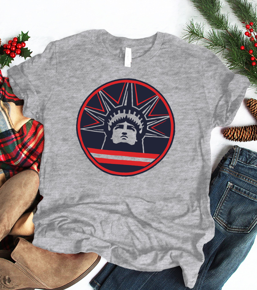We Bleed Blue Liberty Icon Circle T-Shirt