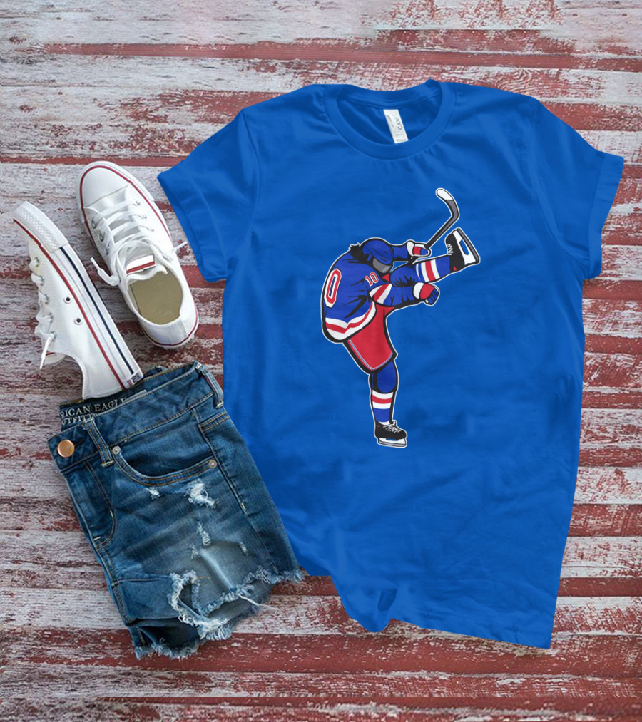 Webleedblue Stores Hockey Player Celebration Action T-Shirt