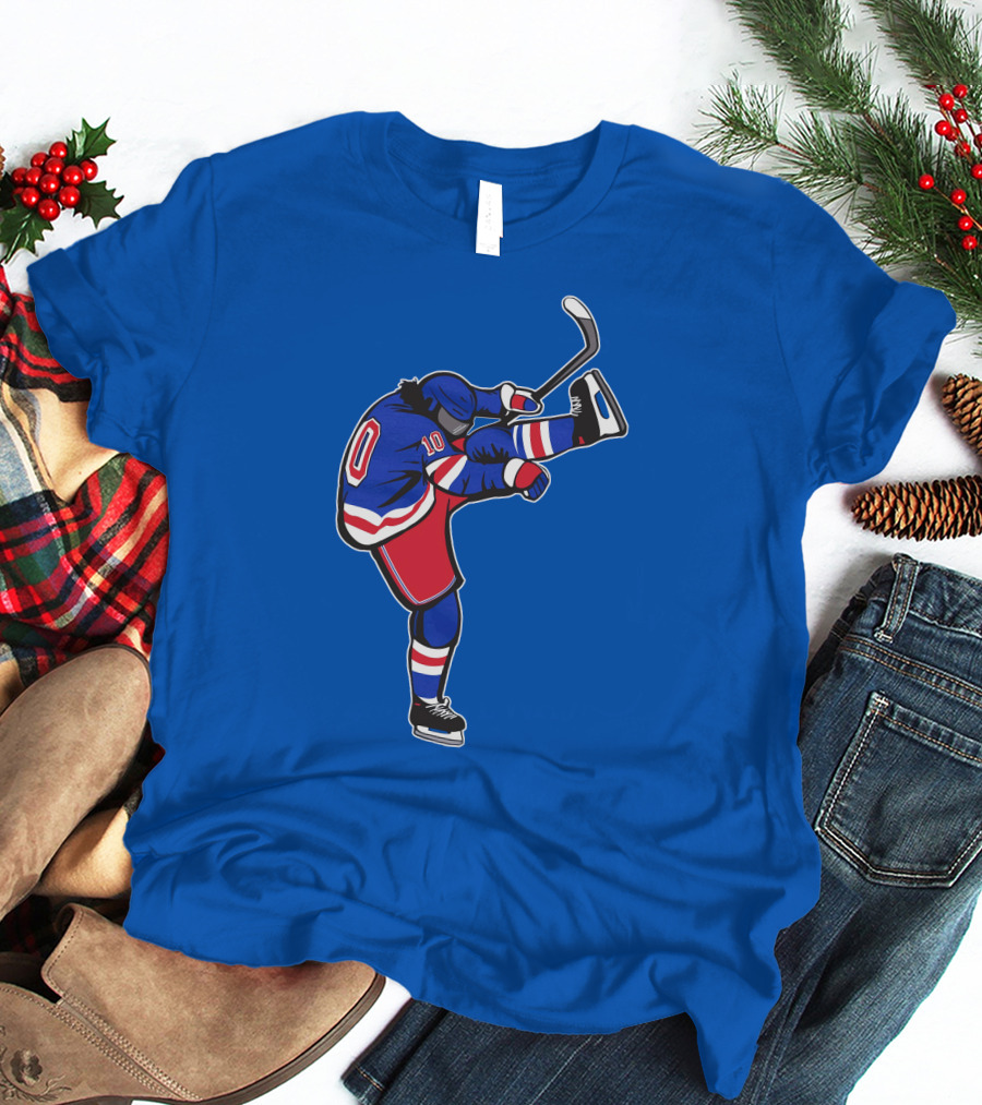Webleedblue Stores Hockey Player Celebration Action T-Shirt
